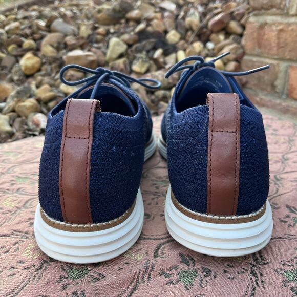 Cole Haan OriginalGrand Wingtip Oxford Shoes 13 M Stitchlite C27960 Blue - Picture 5 of 8